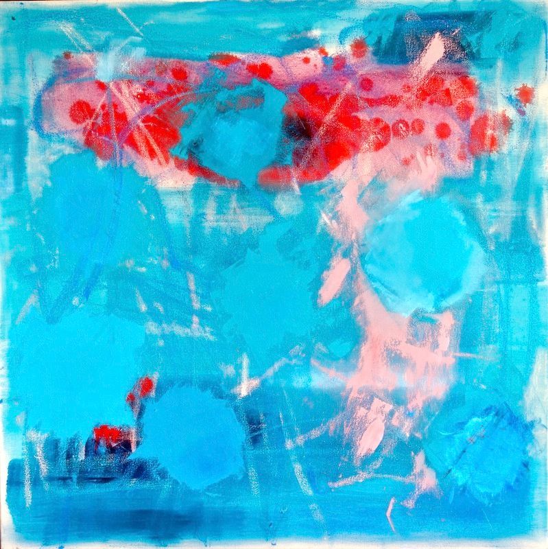 Bildnummer 3168, Orbit, Maße 90x90cm, Öl auf Baumwolle, Gudrun Hotte-Reif 2023