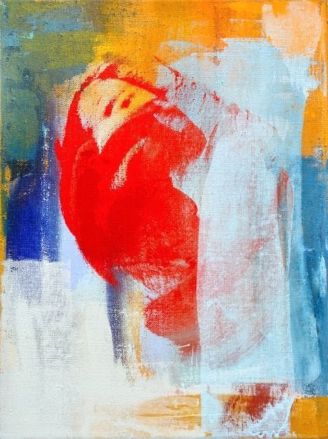 Bildnummer 3185, OHNE TITEL, Maße 40 x 30 cm, Acryl auf Leinen, Gudrun Hotte-Reif 2023, Privatsammlung