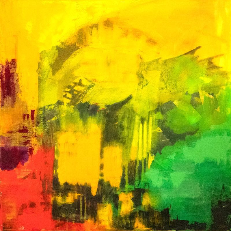 Bildnummer 4728, Ohne Titel, Maße 80 x 80 cm, Acryl auf Leinwand, Gudrun Hotte-Reif, Privatsammlung