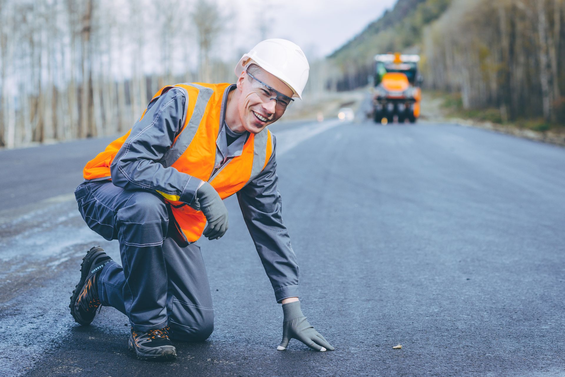 Road worker construction. Road worker construction.