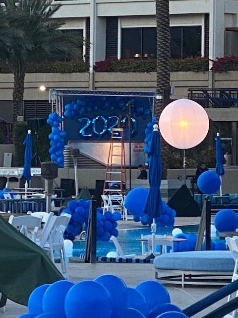 Blue balloons