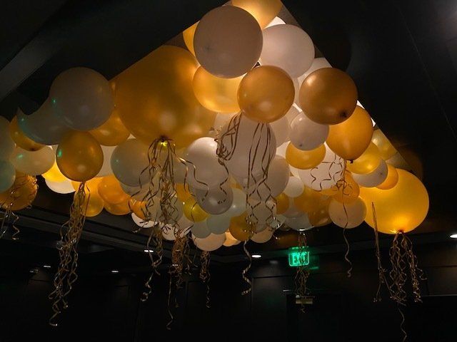 Gold & white ballons
