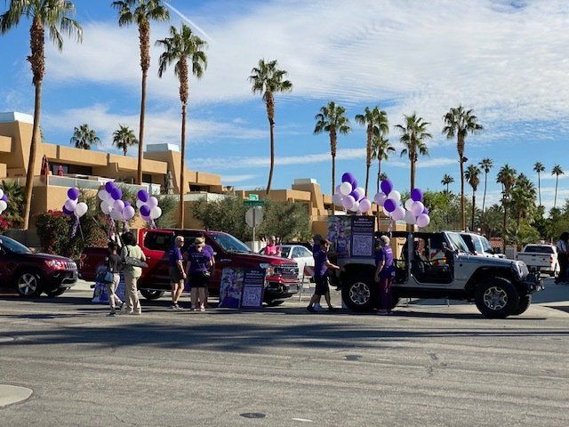 Purple balloons