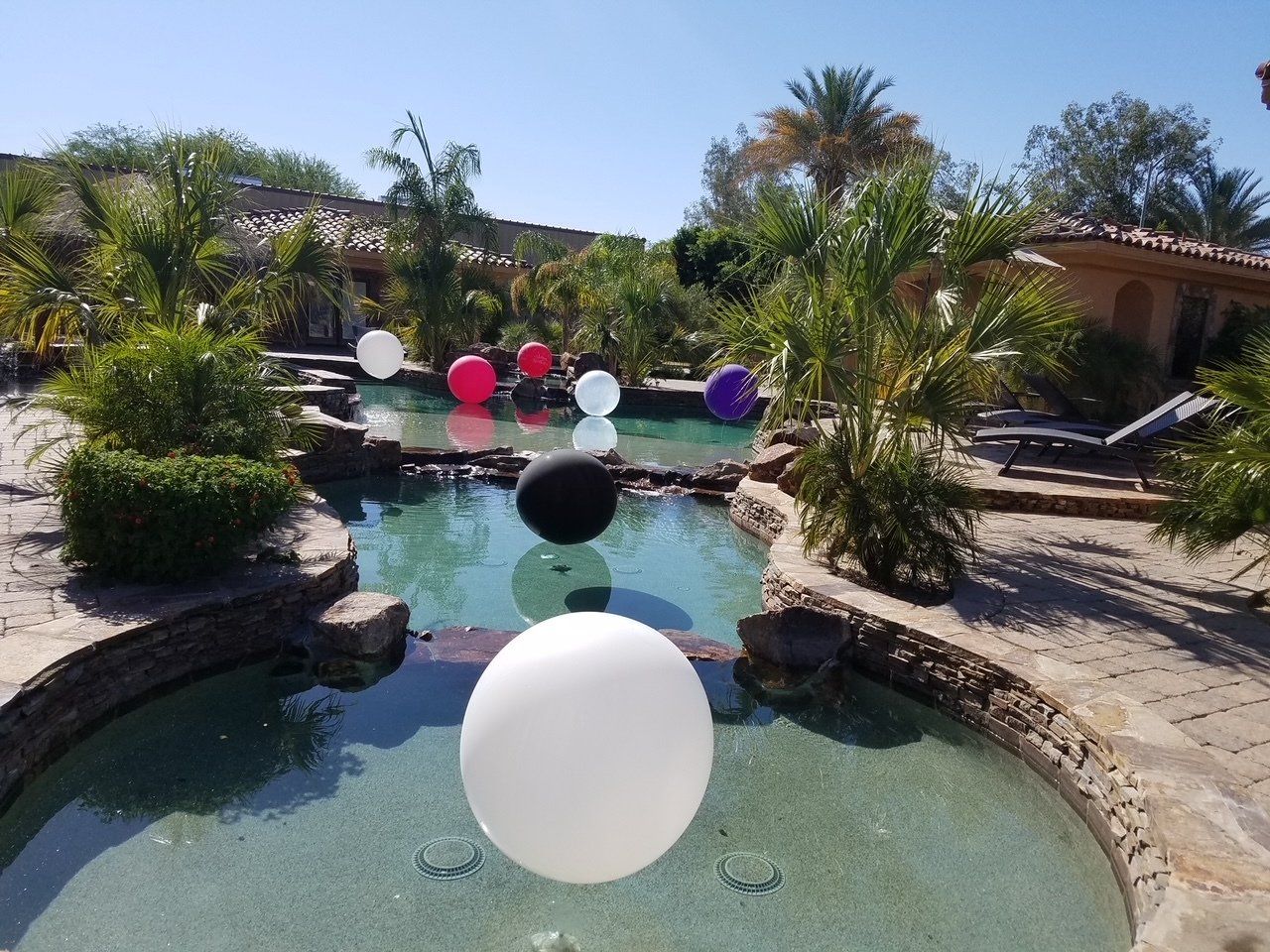 Balloons in pool