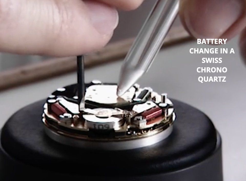 Electronic quarts chrono movement