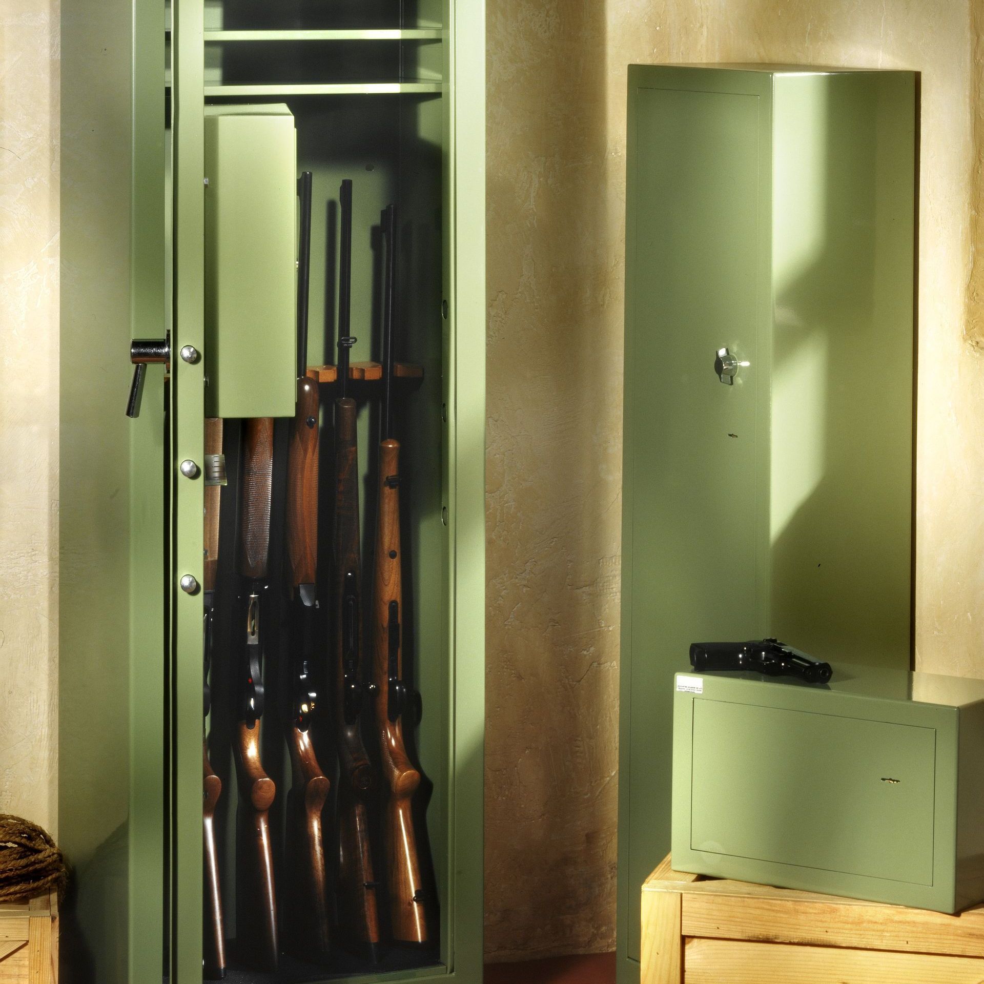 Green colored gun safe