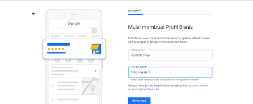 langkah daftar google bisnisku