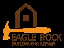 Logo of Eagle Rock Building & Repair with a hammer and a house silhouette, in shades of orange and brown.