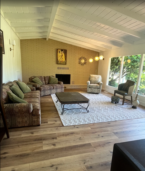 living room after deep cleaning in redding, ca