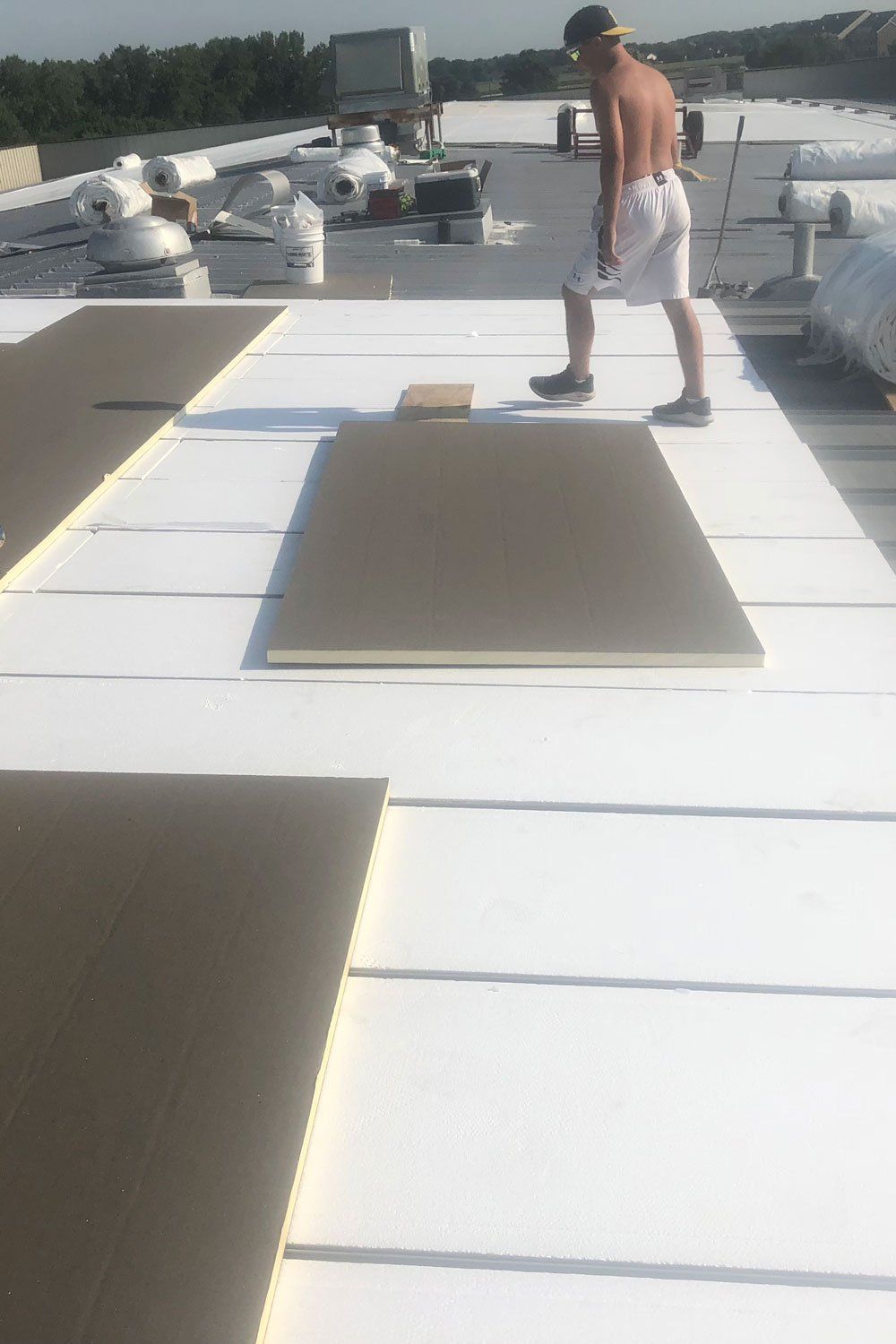 Man on The Roof — Galesburg, IL — Templeton Roofing Company