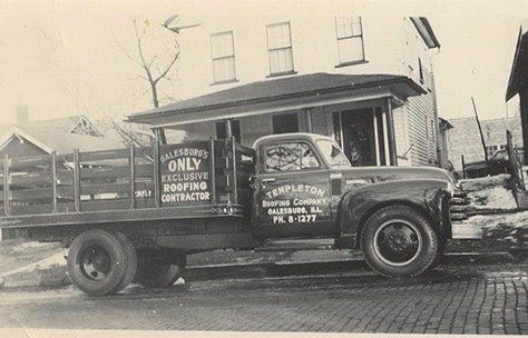 Templeton Roofing Company Old Truck — Galesburg, IL — Templeton Roofing Company
