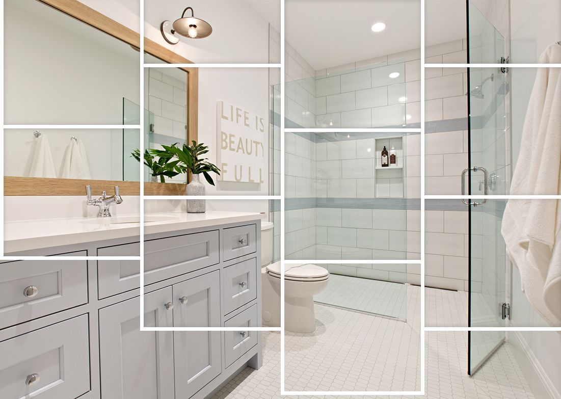 A bathroom with a sink, toilet, shower and mirror. A bathroom with a sink, toilet, shower and mirror.