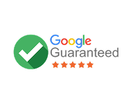 Google Guaranteed logo with a green checkmark and five orange stars