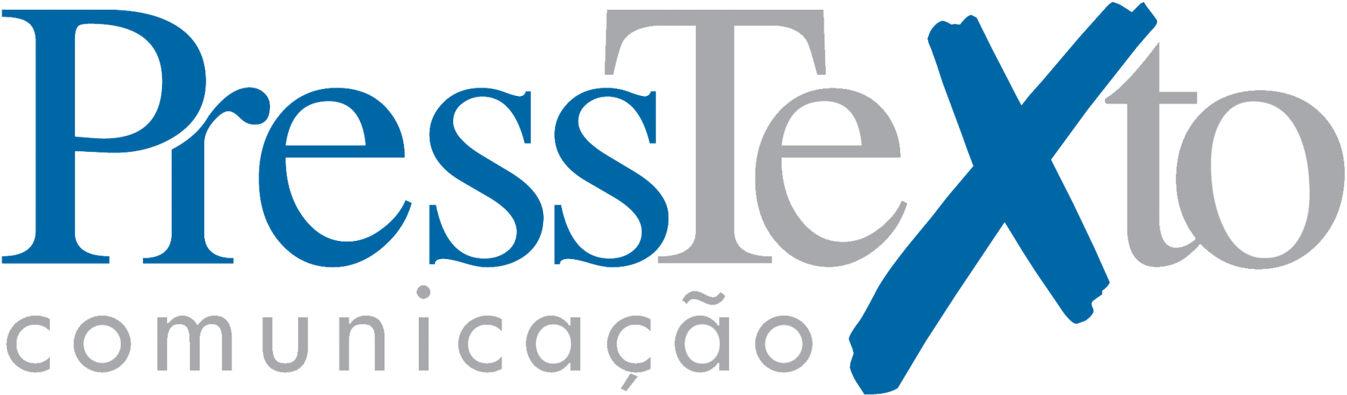 Logotipo da PressTexto Comunicação. A palavra 