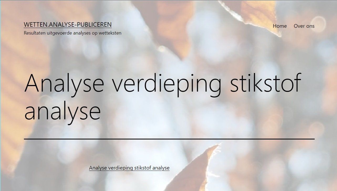 Link naar verdieping stikstof
