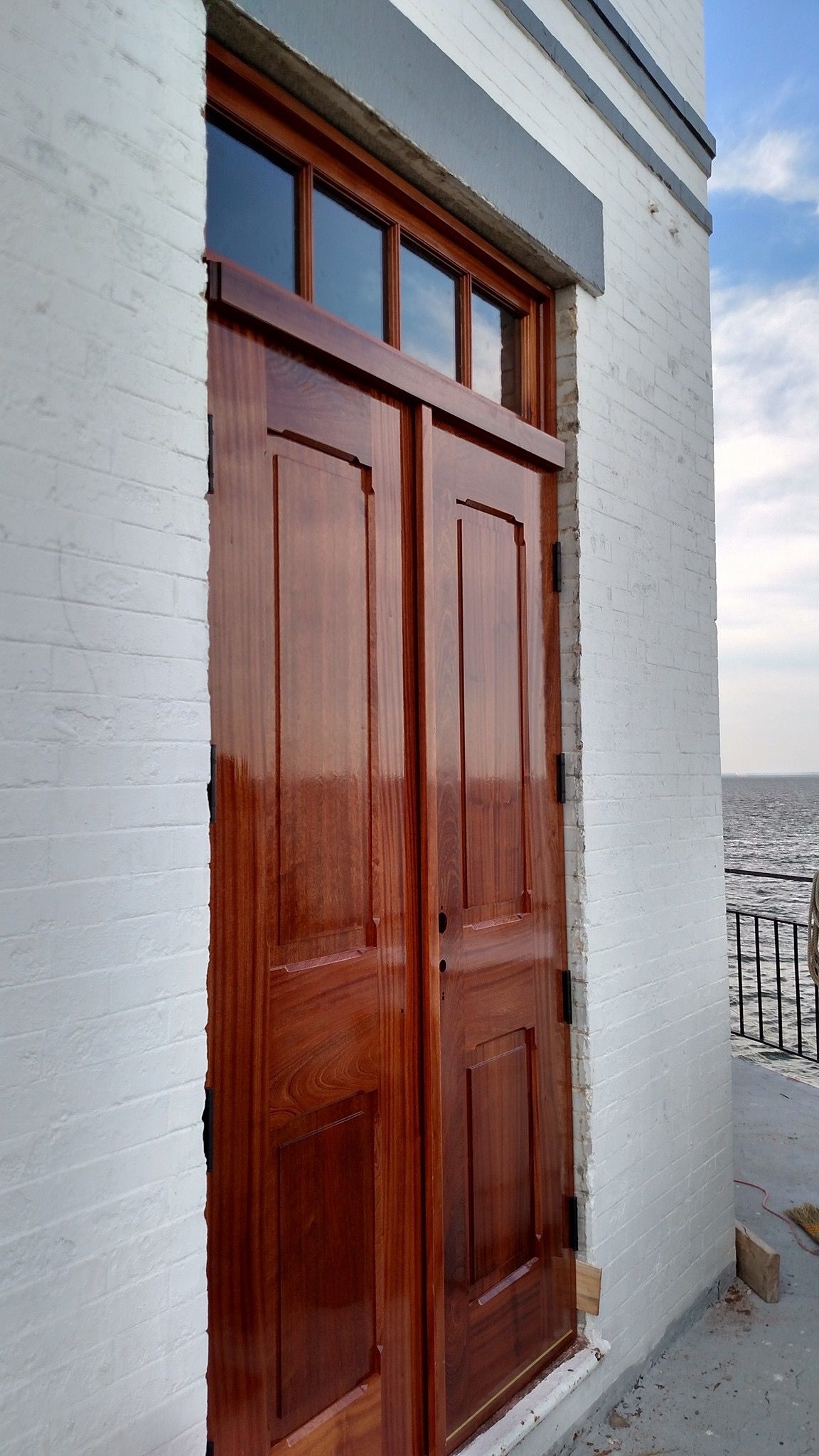 wooden entrance doors