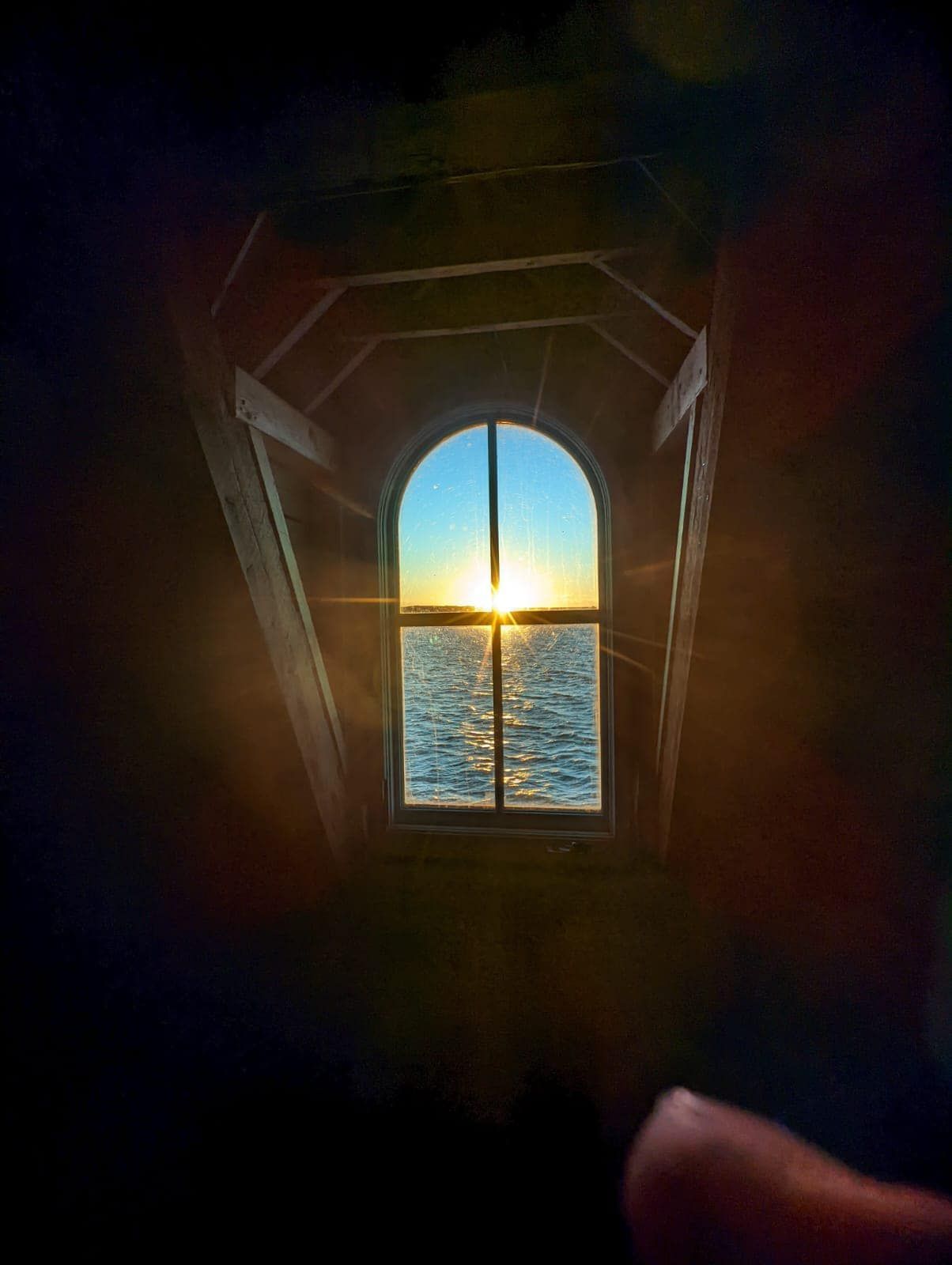 sun shining in through window