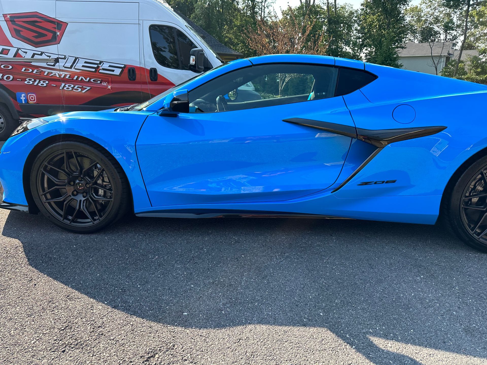a blue car that needs gtechniq ceramic coating