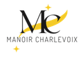 Logo du Manoir Charlevoix avec les initiales « MC » en noir et or et le nom en dessous
