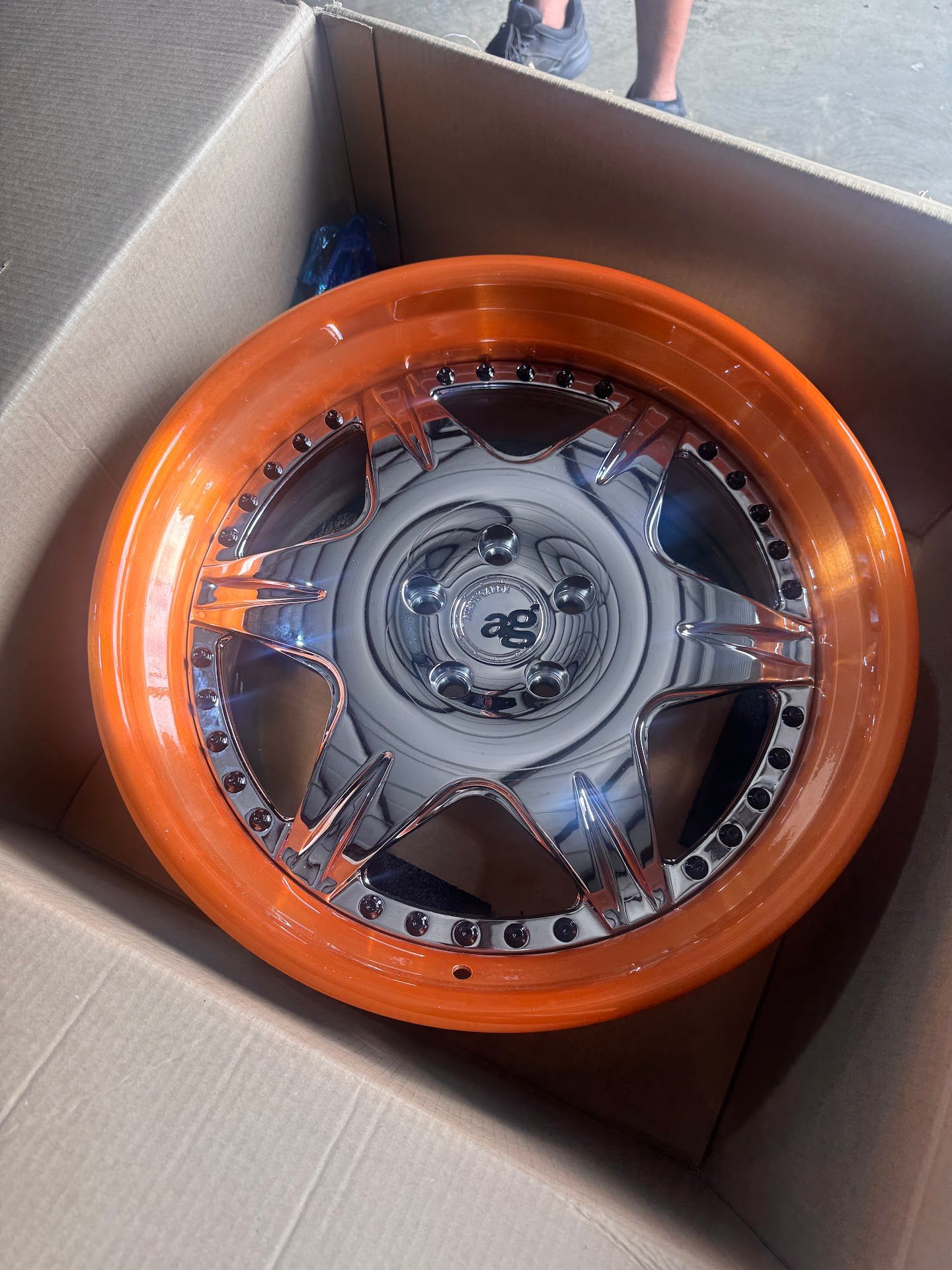 Orange Custom Wheel And Rim Display | United Euro