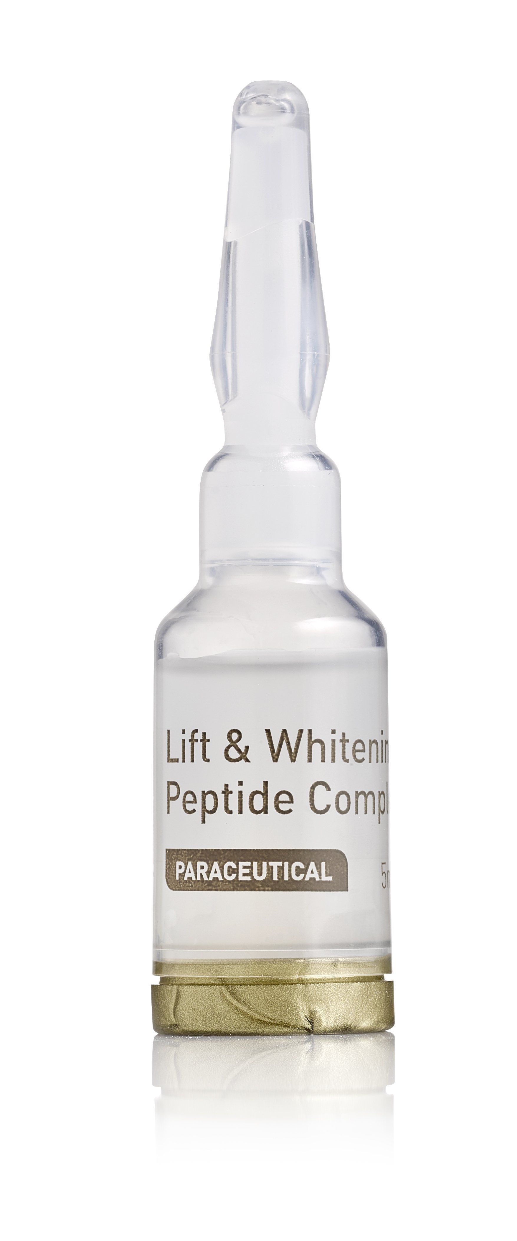 Small clear vial with a white label and dropper cap, containing light yellow liquid.