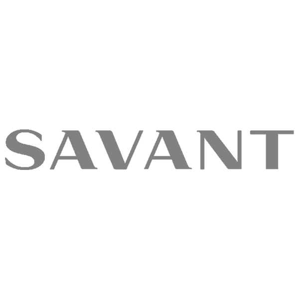 Savant logo in grey, sans-serif font, centered on a white background.