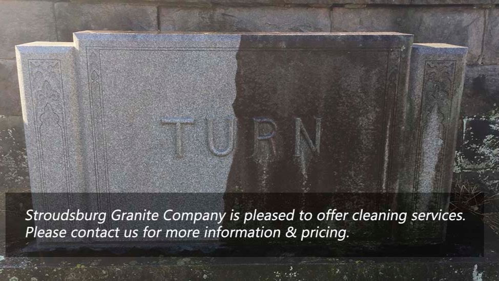 A gravestone with the word turn written on it