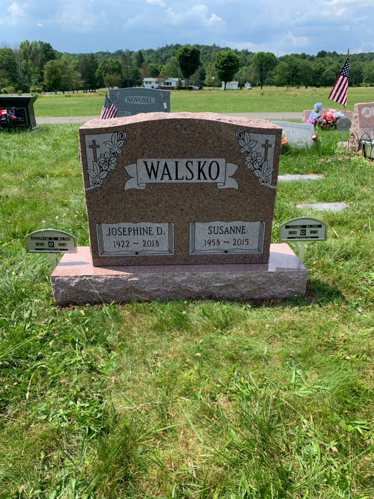 A gravestone is sitting in the middle of a grassy field.