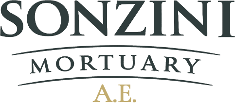 The logo for sample funeral home is shown on a white background.