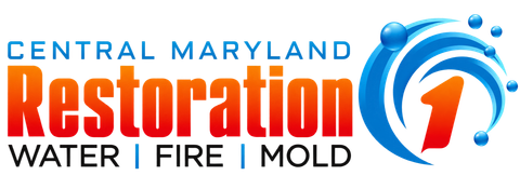A logo for a company called central maryland restoration