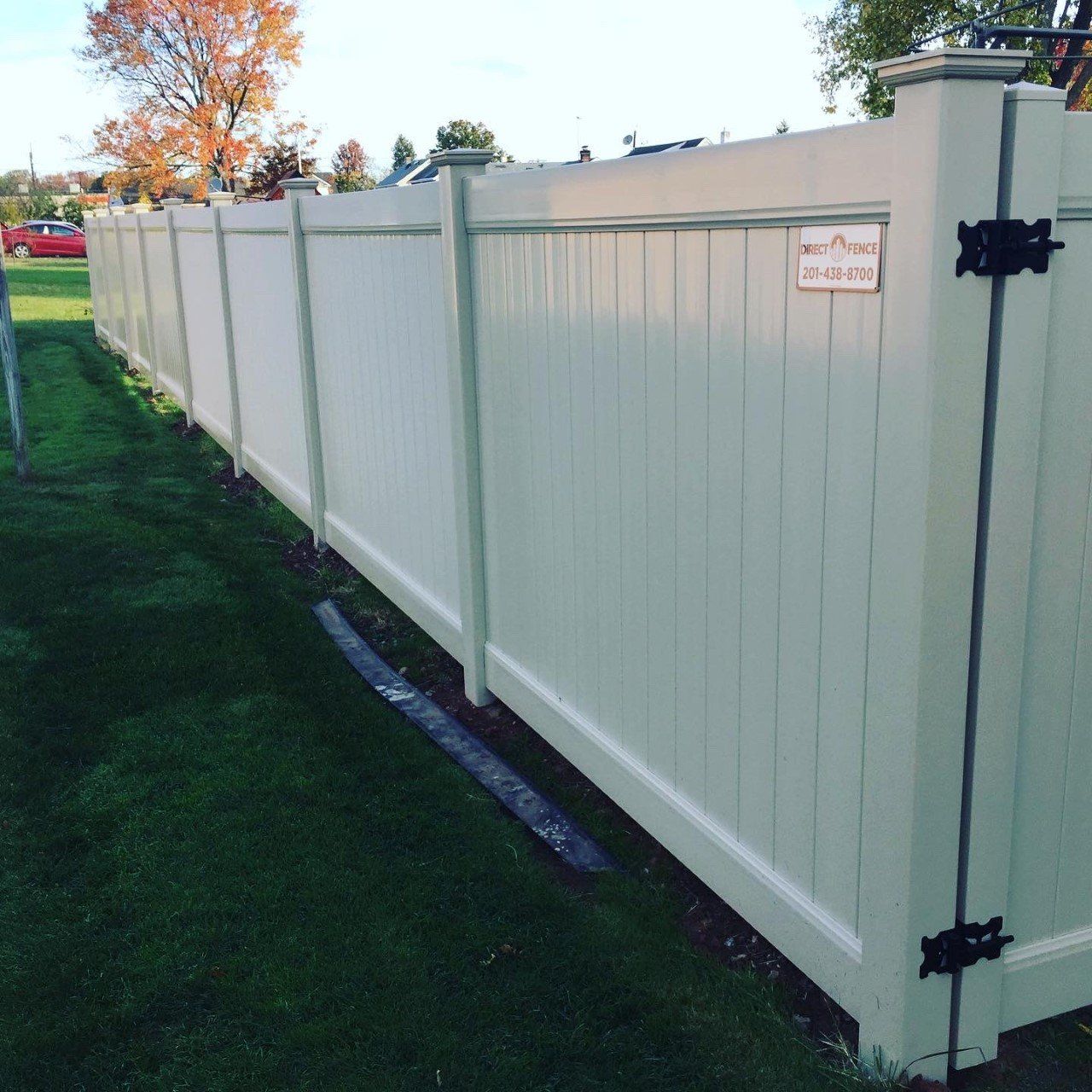Long View Of White Fence From The Outside — Egg Harbor Township, NJ — EV Lawn and Landscape