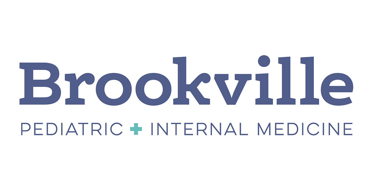 Brookville Pediatric + Internal Medicine logo in blue and gray text