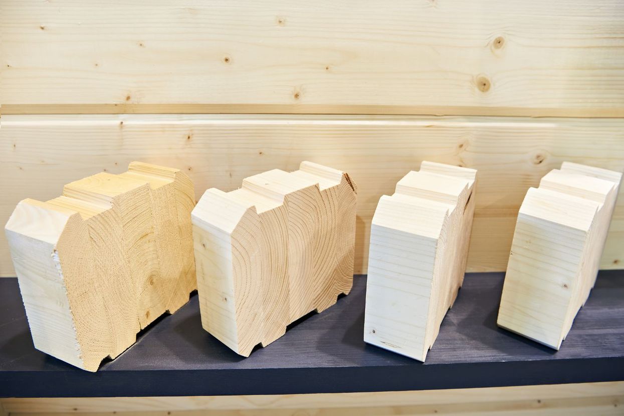campioni di legno lamellare