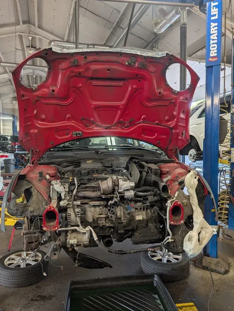 Front View Of Vehicle With Engine Removed | Garry's Service Center