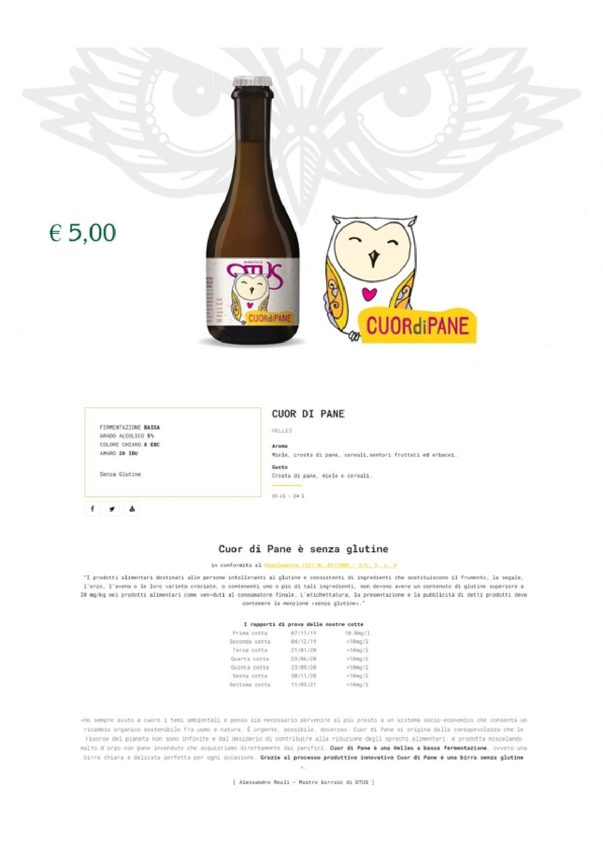 Pagina prodotto e-commerce per la bottiglia di birra marrone C 500 e il bicchiere personalizzato su sfondo bianco.