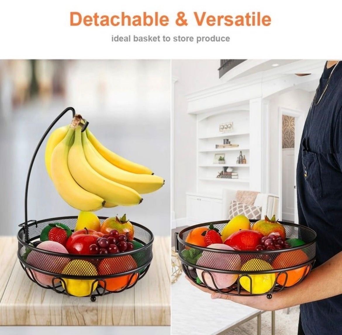 Multi-Use Metal Fruit Basket