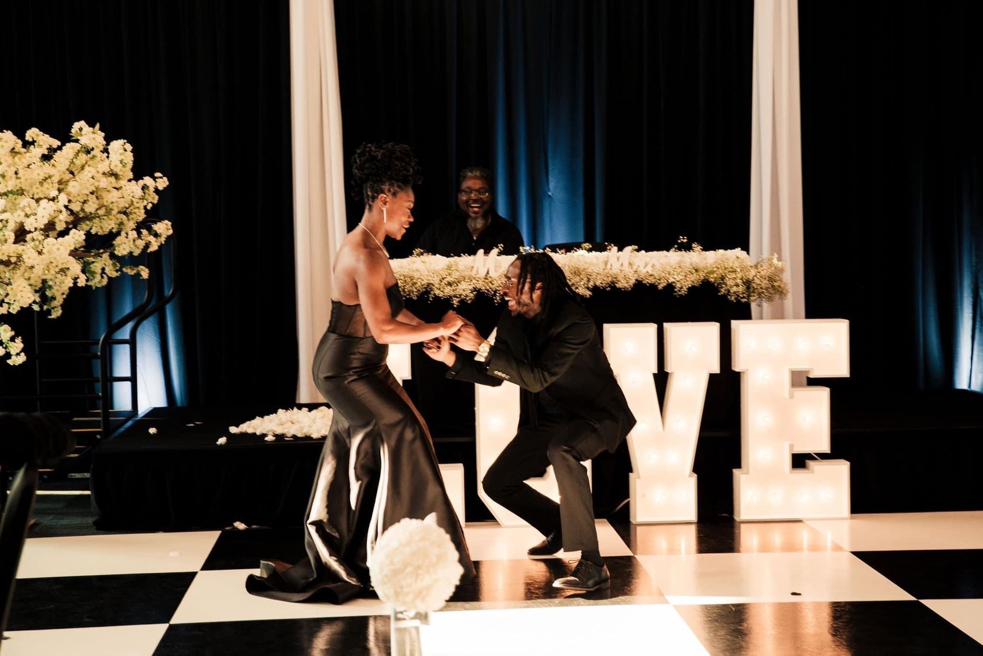 Couple dancing at wedding