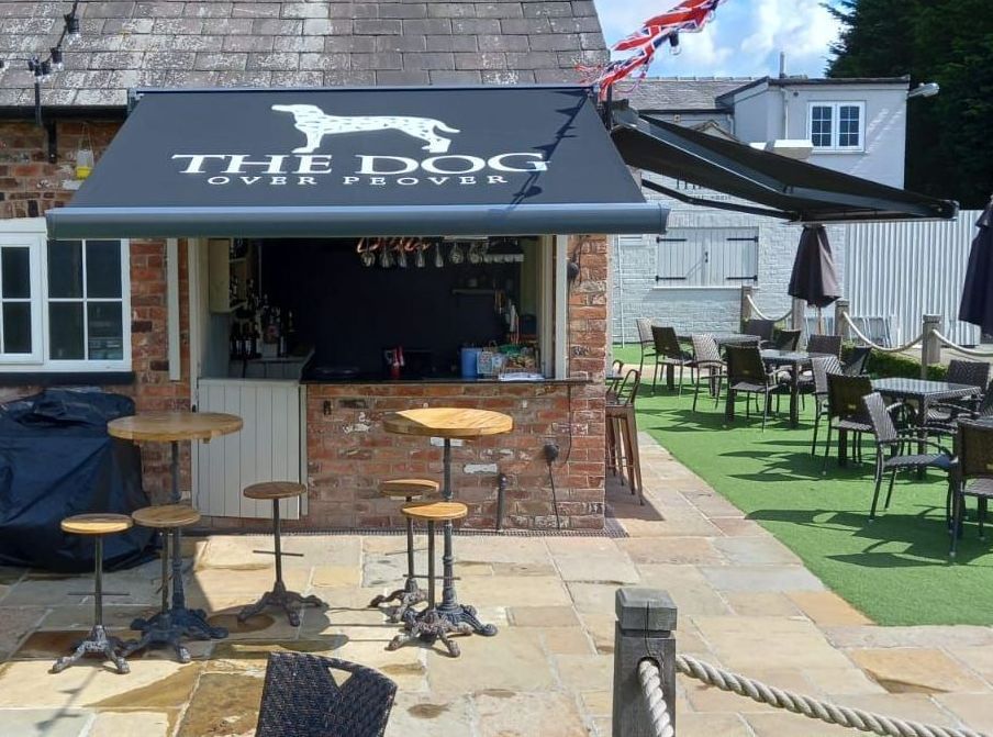 Black stunning canopy for shop