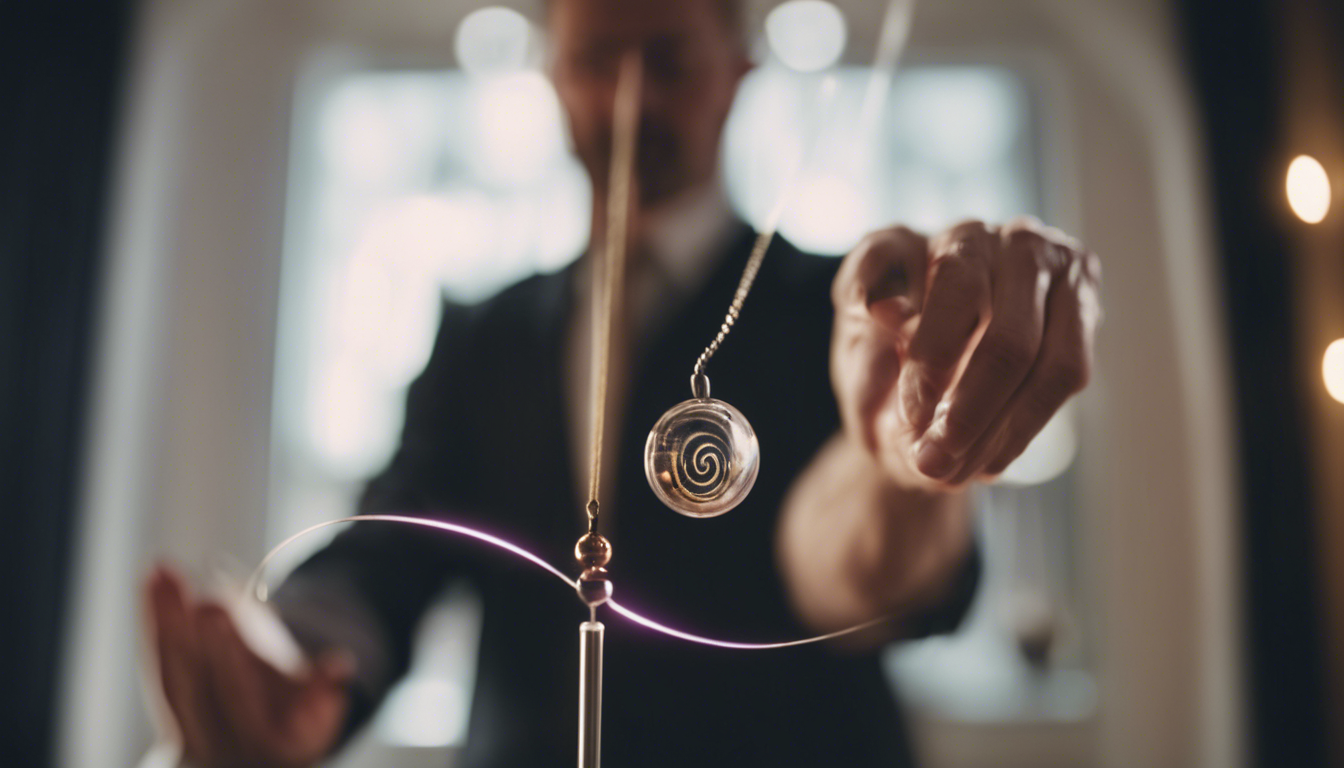 Hypnotherapist swinging a pendulum