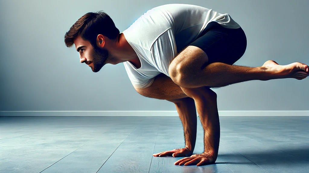 photo of a man doing a non-traditional yoga pose