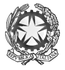 Emblema della Repubblica Italiana: una stella racchiusa in una ruota dentata, circondata da rami di ulivo e di quercia, sul nastro la scritta