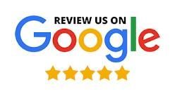 Google Reviews logo with the brand name in multicolored text and five solid gold stars. Google Reviews logo with the brand name in multicolored text and five solid gold stars.