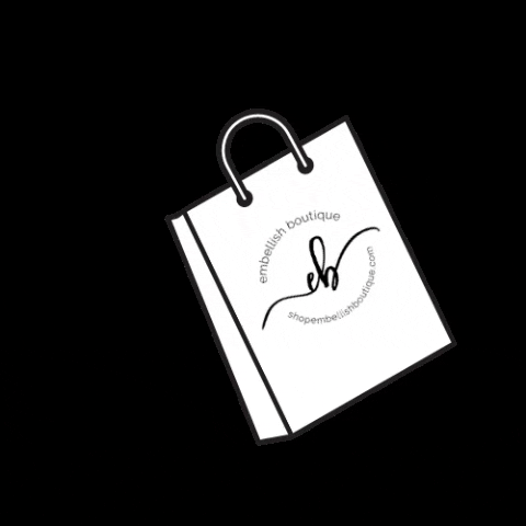 A white shopping bag with a handle on a black background.
