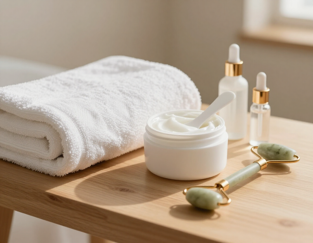 set per preparazione trattamenti estetici con prodotti delicati