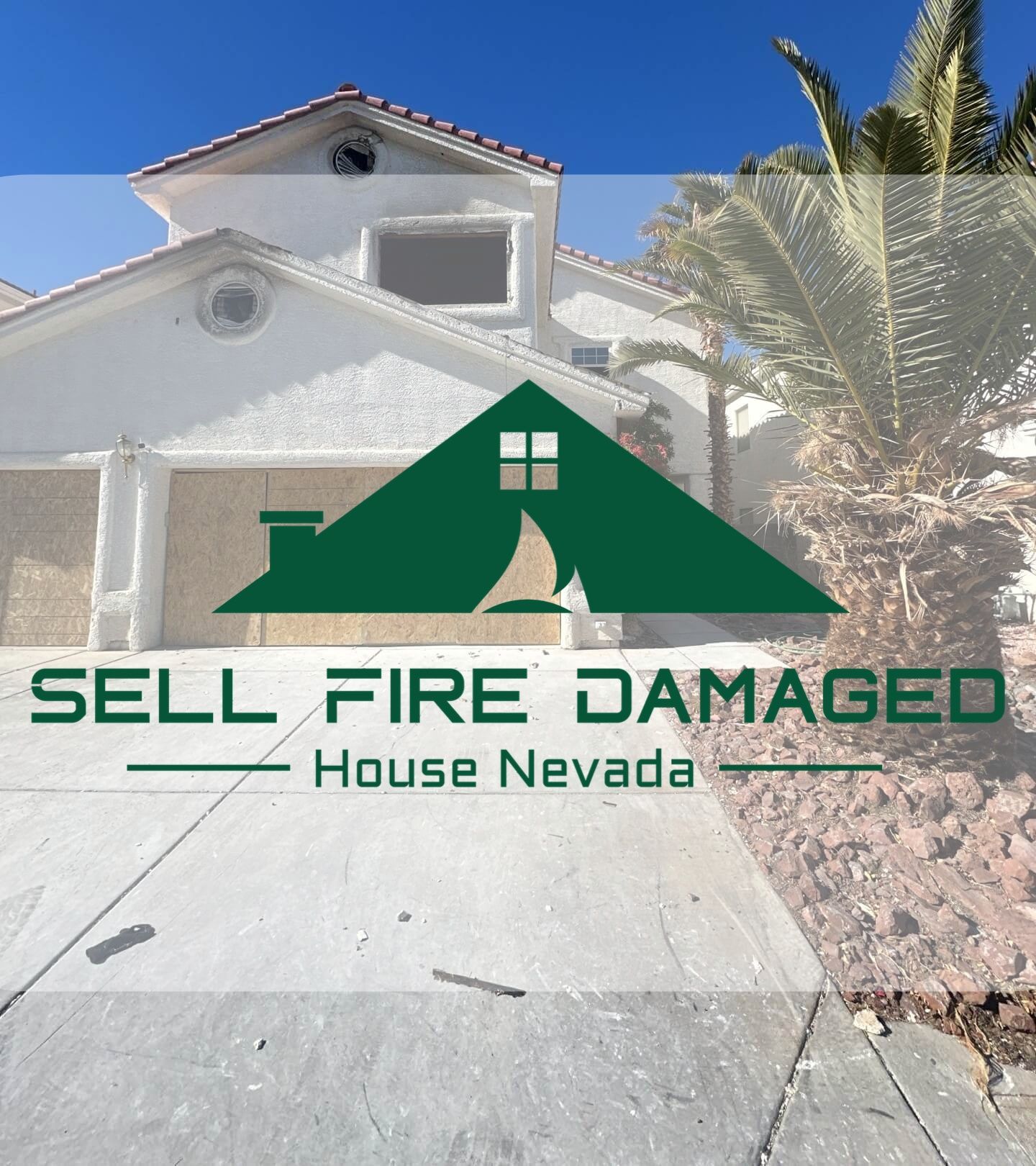 A house with fire damage in Nevada