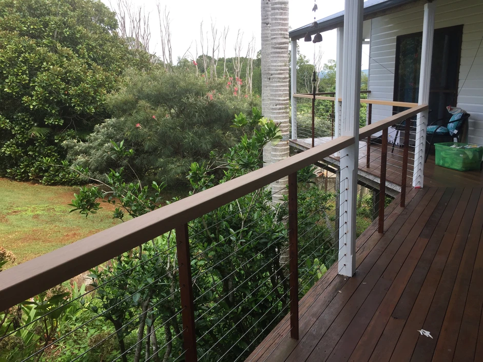 Wooden Handrail Matches the Deck Flooring — North Coast Building & Maintenance in Lismore, NSW