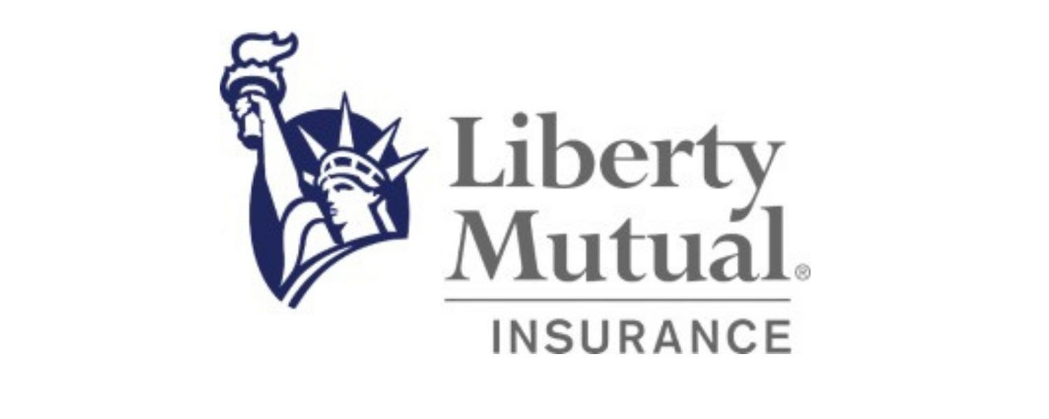 Liberty Mutual Insurance logo featuring an illustration of the Statue of Liberty next to the company name.