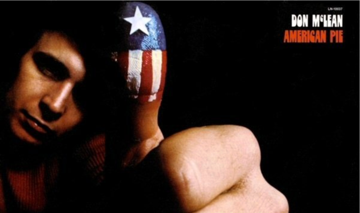 Close-up of a hand with a U.S. flag design and