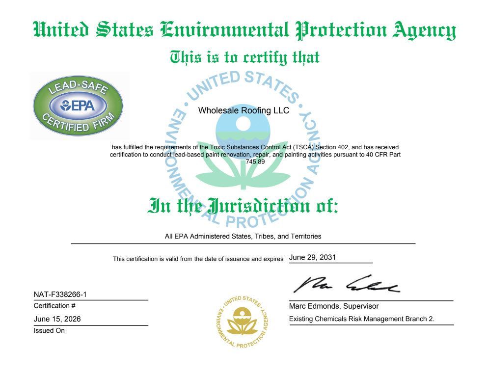 EPA Renovator Certification — Michael Steven Chayet