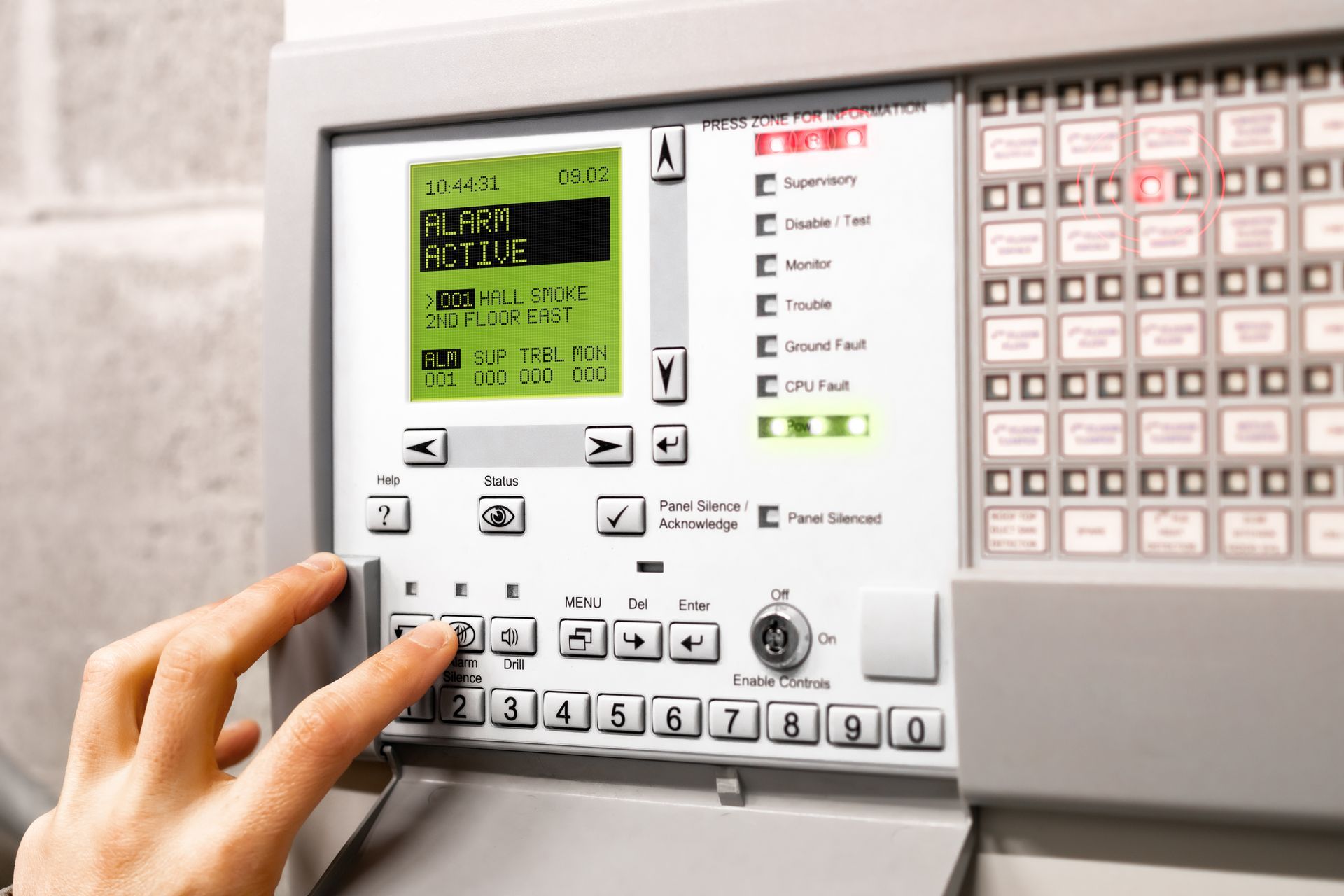 setting up the fire alarm control panel